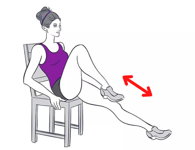Упражнения для коленей сидя на стуле 