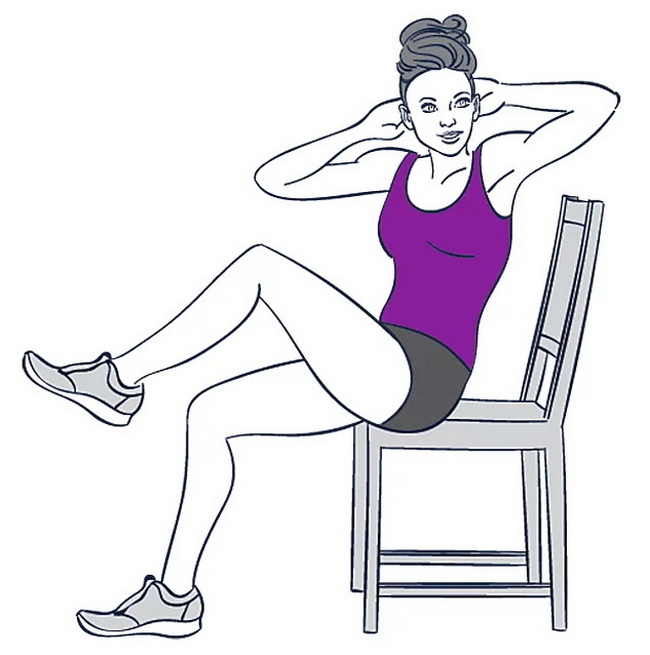 Упражнения для похудения на стуле дома 